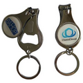 Epoxy Dome Nail Clipper w/ Bottle Opener Keychain